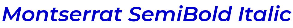 Montserrat SemiBold Italic 字体